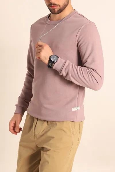 G L Kurusu Ardonsuz Bisiklet Yaka Basic Erkek Sweatshirt