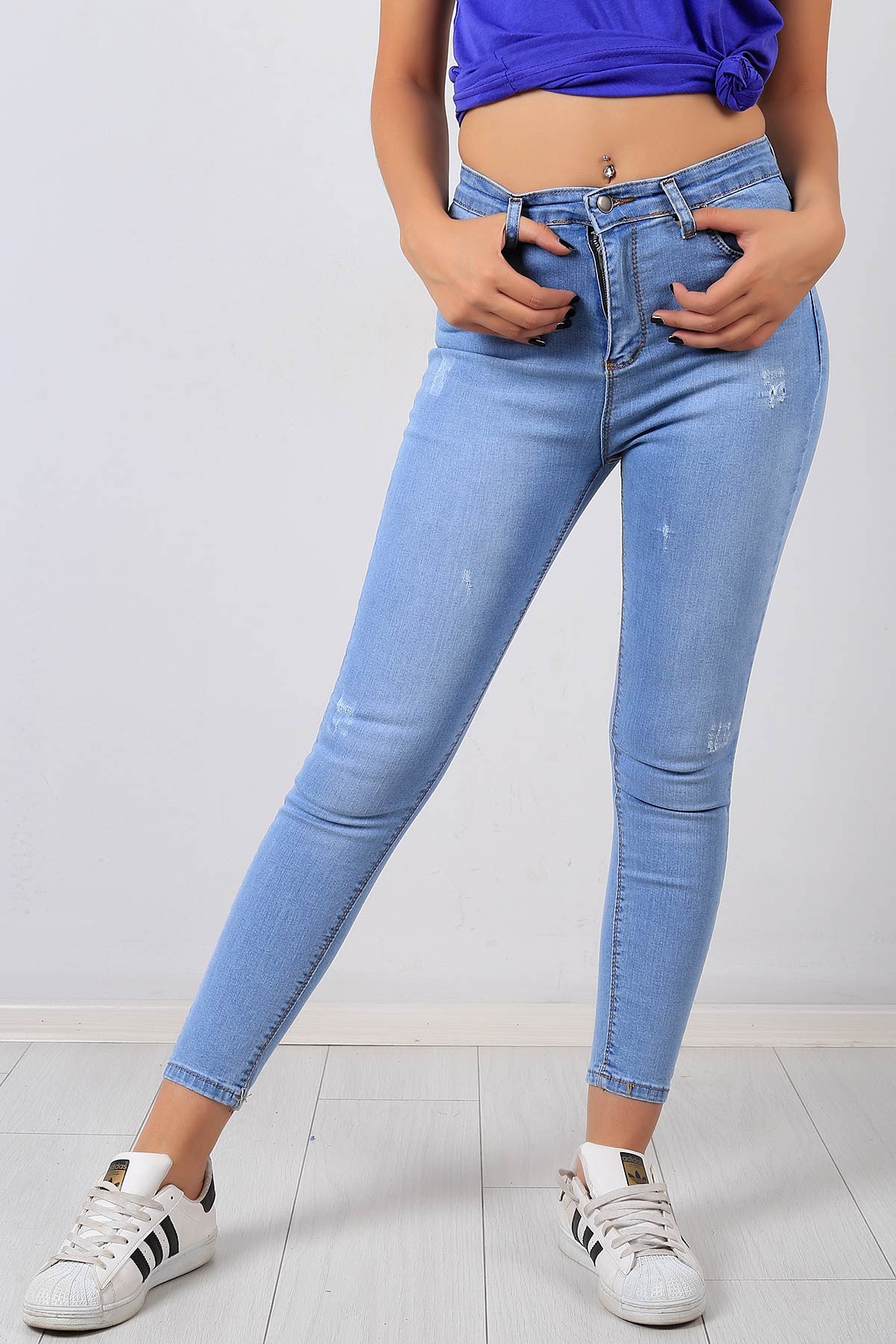  Bayan Likralı Kot Pantolon  8459B