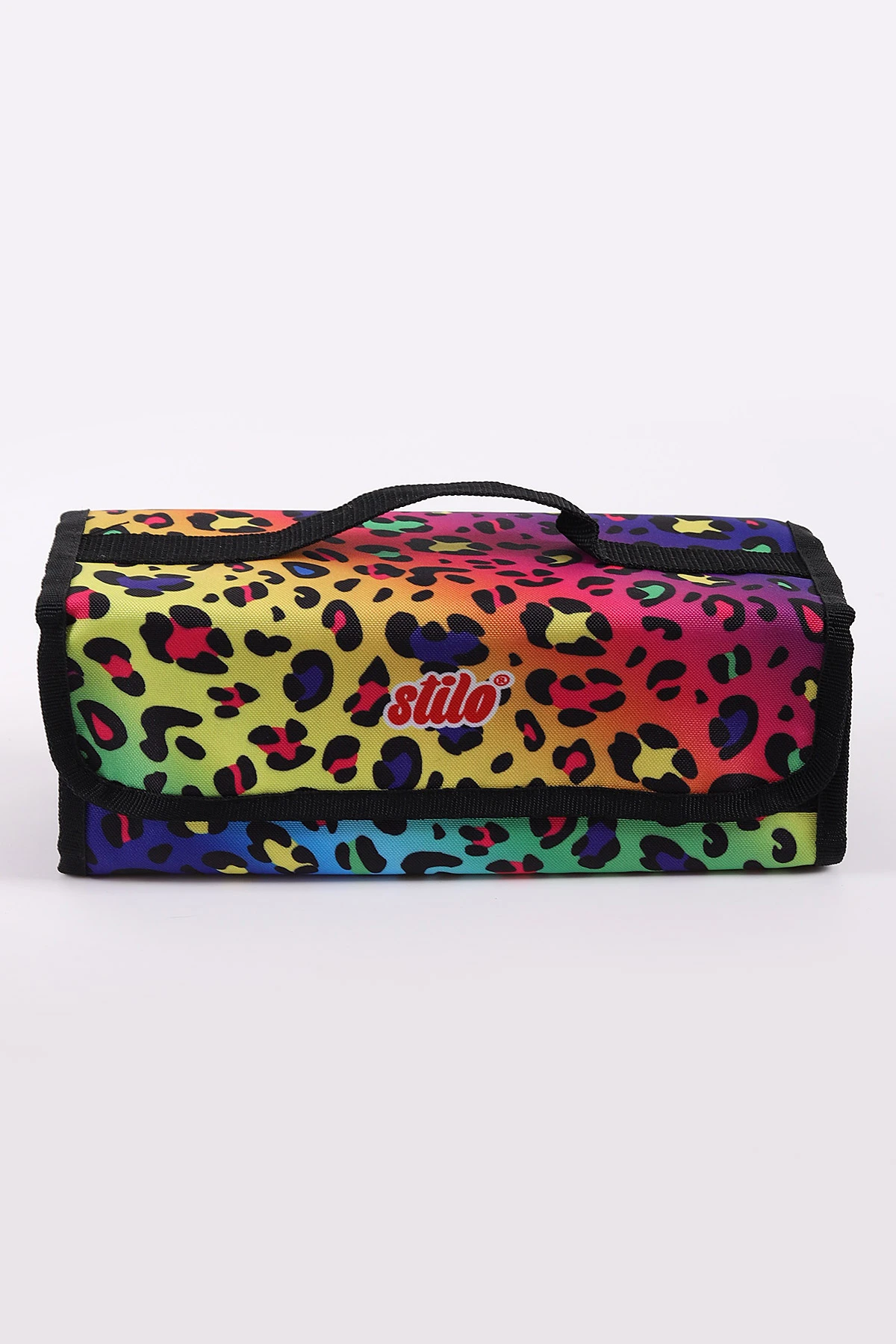 10x25 Cm Stilo Kumaş Desenli 4 Gözlü Çantalı Kalem Kutu 441703