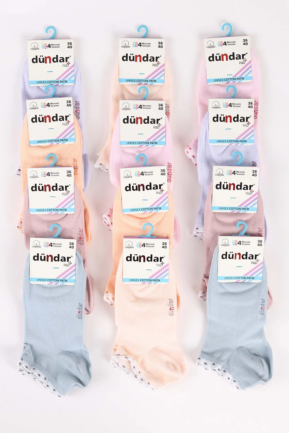 12'li Dört Mevsim Kadın Cotton Patik Çorap (36-40) 465623