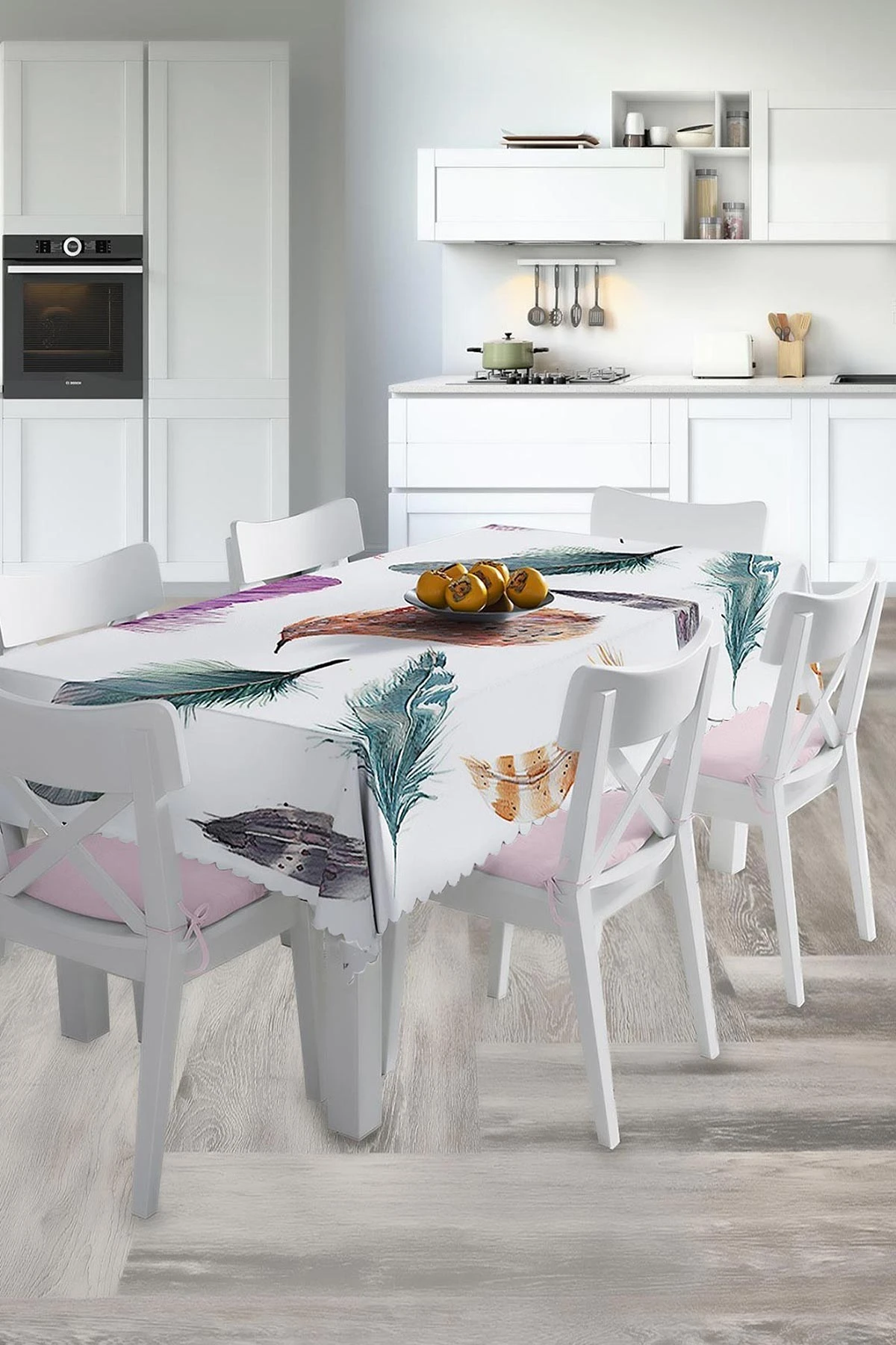 140x220 Dijital Baskılı Mordern Masa Örtüsü 218998