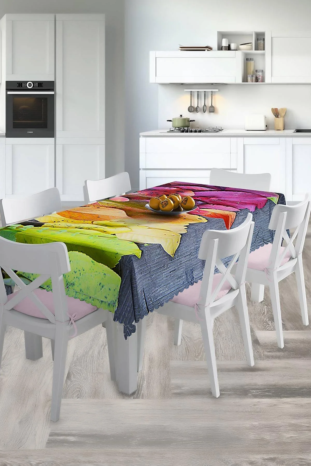 140x220 Dijital Baskılı Mordern Masa Örtüsü 219004