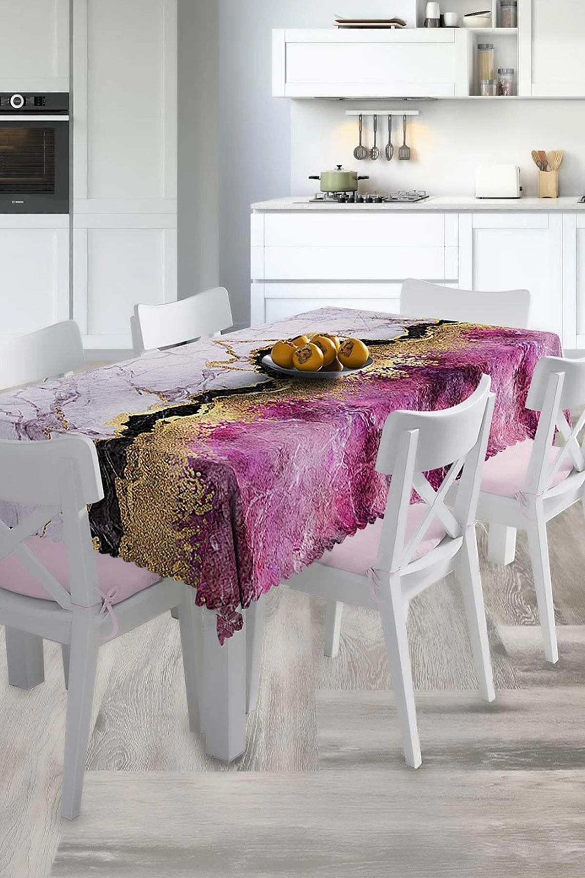 140x220 Dijital Baskılı Mordern Masa Örtüsü 219015