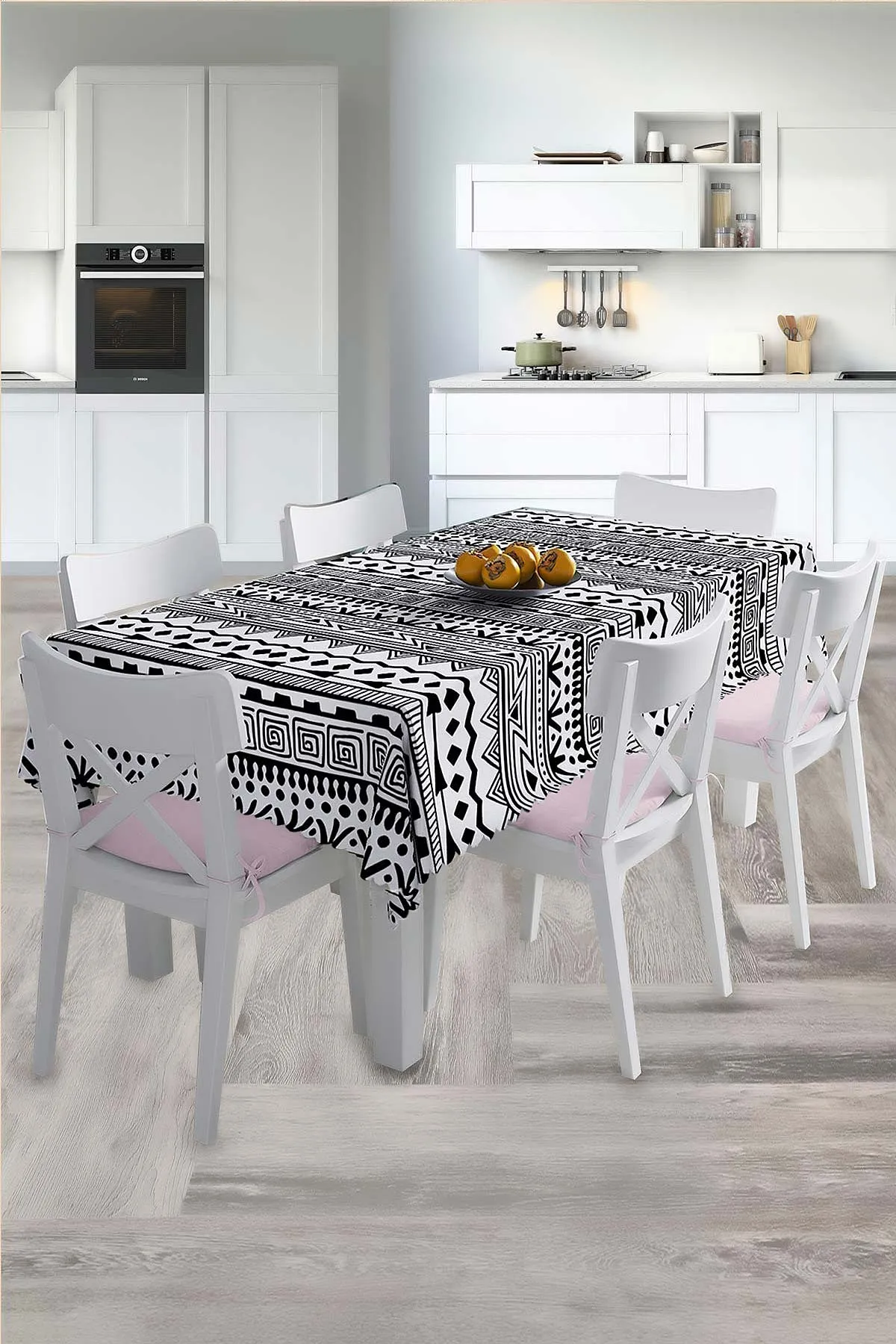 140x220 Dijital Baskılı Mordern Masa Örtüsü 219023