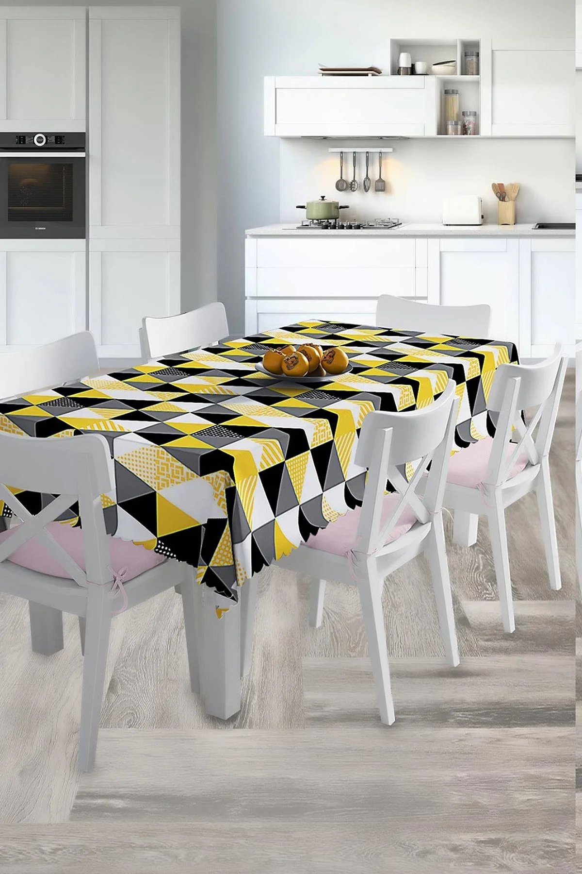 140x220 Dijital Baskılı Mordern Masa Örtüsü 219031
