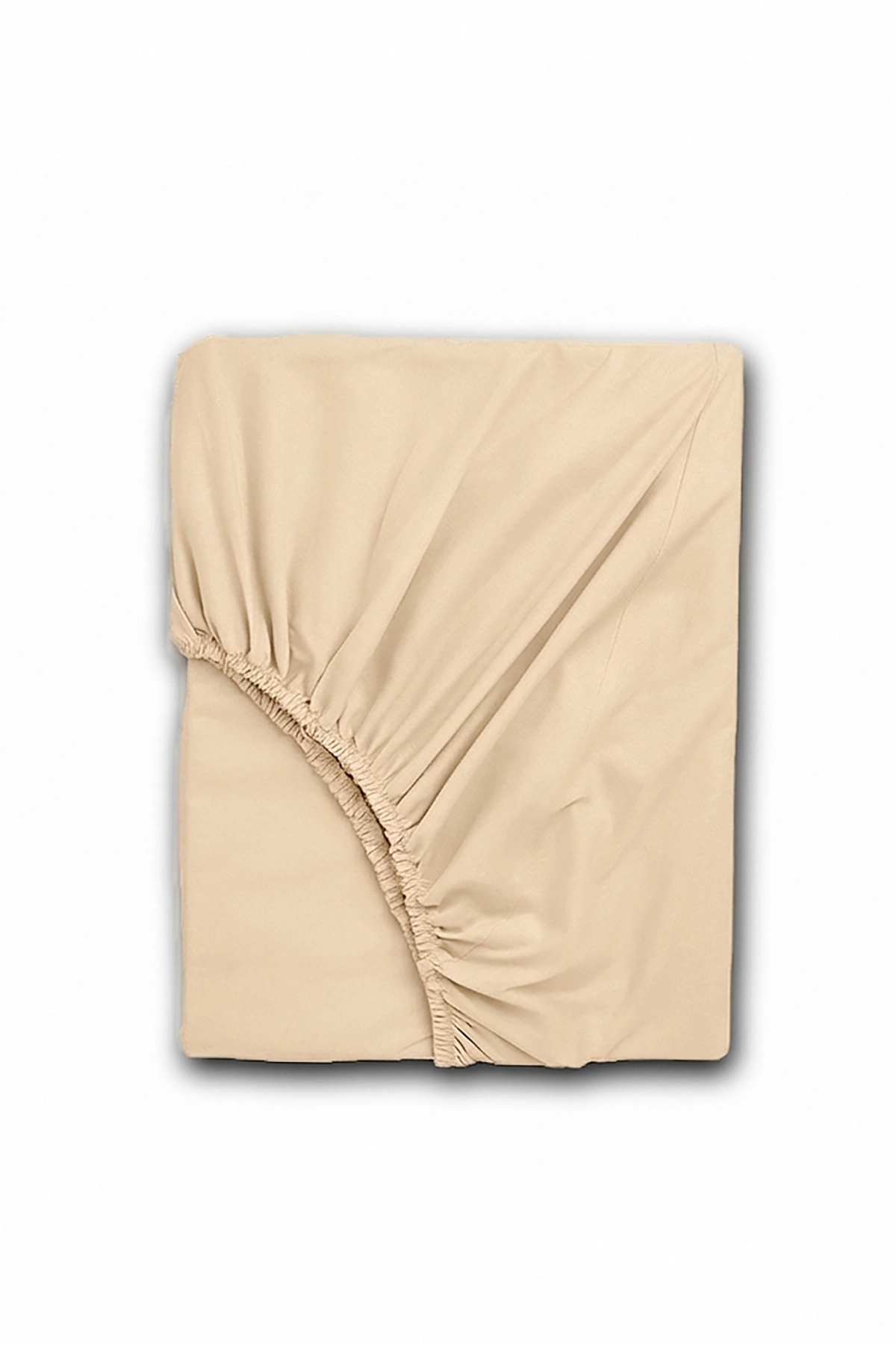 160x200 Bej Bella Home Ranforce Lastik Çarşaf Seti 205396