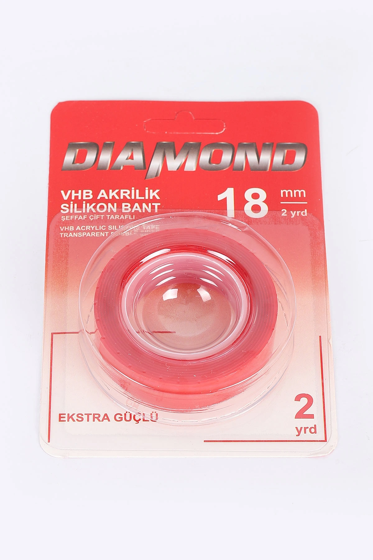 18mmX2m Diamond Çift Taraflı Akrilik Silikon Bant 384783
