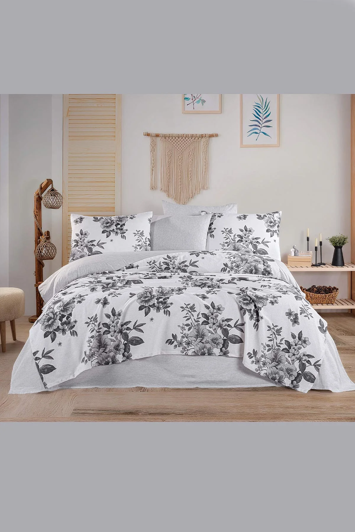 200x240 Cm New Home Çift Kişilik Baskılı Pike Takımı 336749