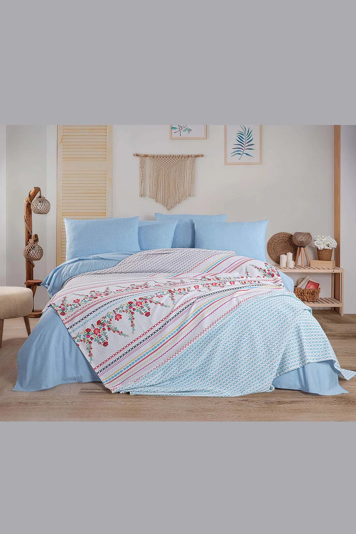 200x240 Cm New Home Çift Kişilik Baskılı Pike Takımı 336750