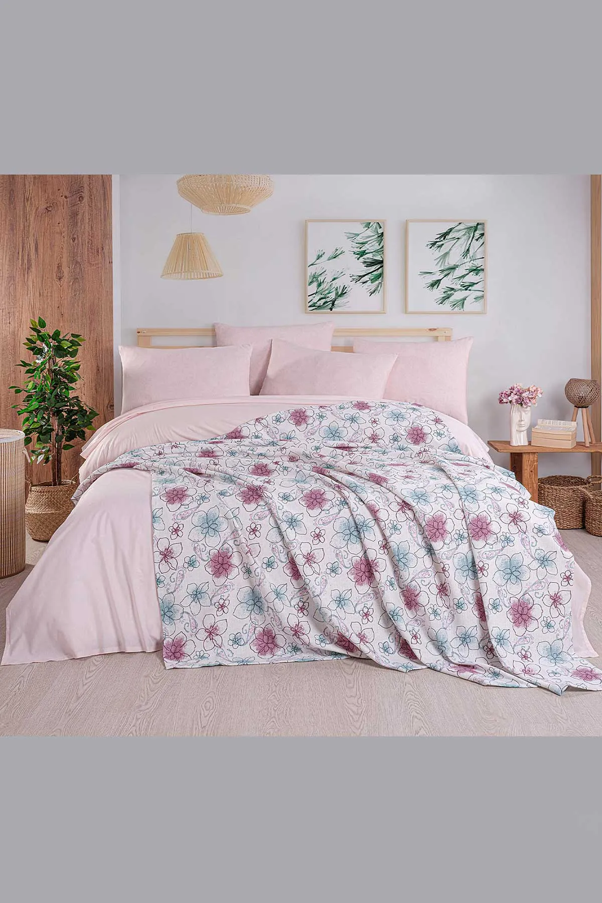 200x240 Cm New Home Çift Kişilik Baskılı Pike Takımı 336752