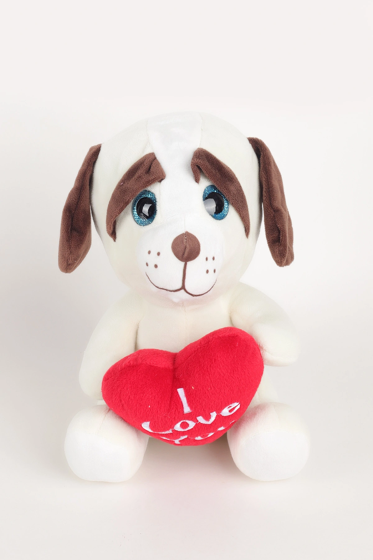 25 Cm Mavi Gözlü Kalpli Peluş Ayı Oyuncağı 339353