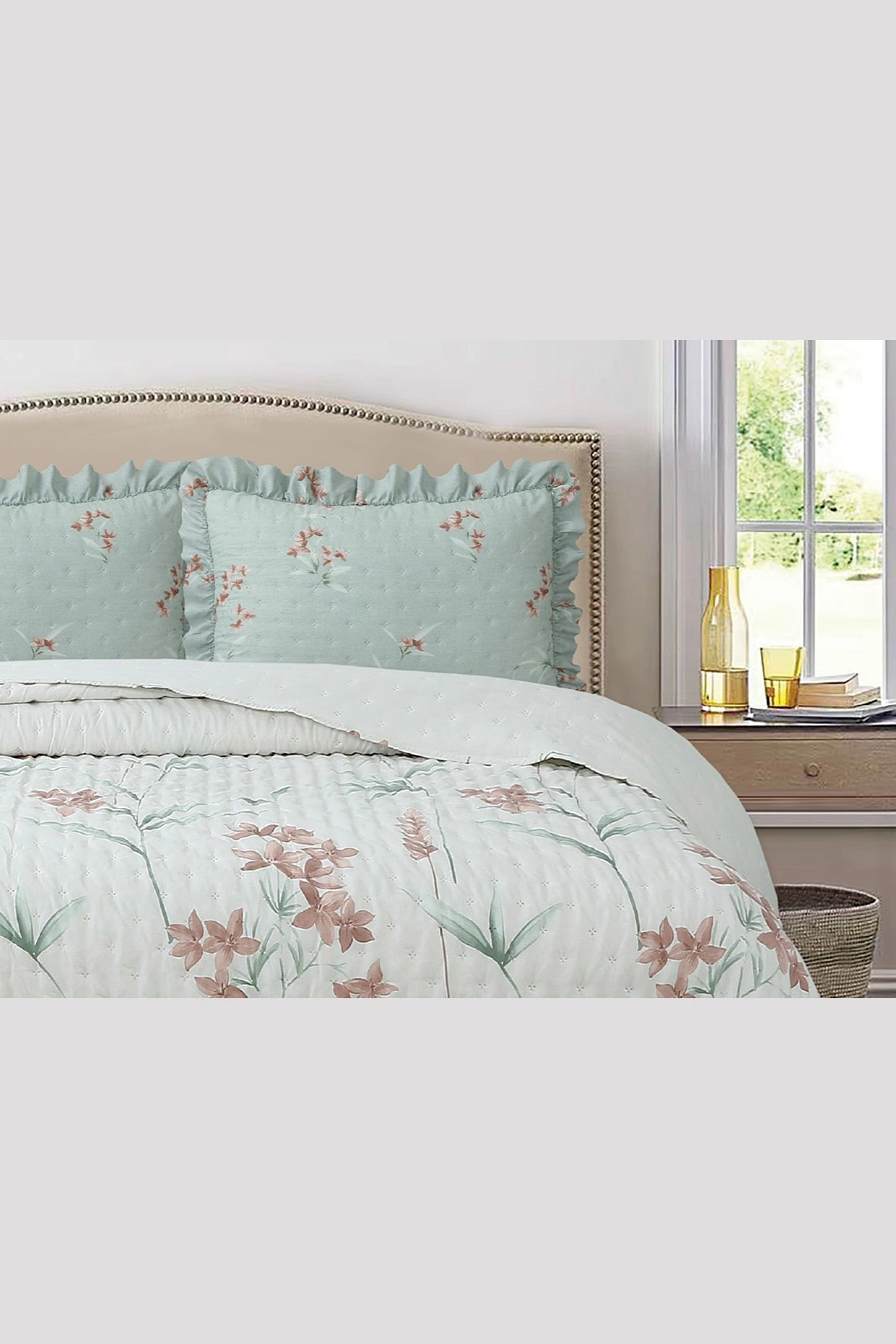 260x240 Cm Bella Home Çift Kişilik Breeze Desenli Yatak Örtüsü 395277
