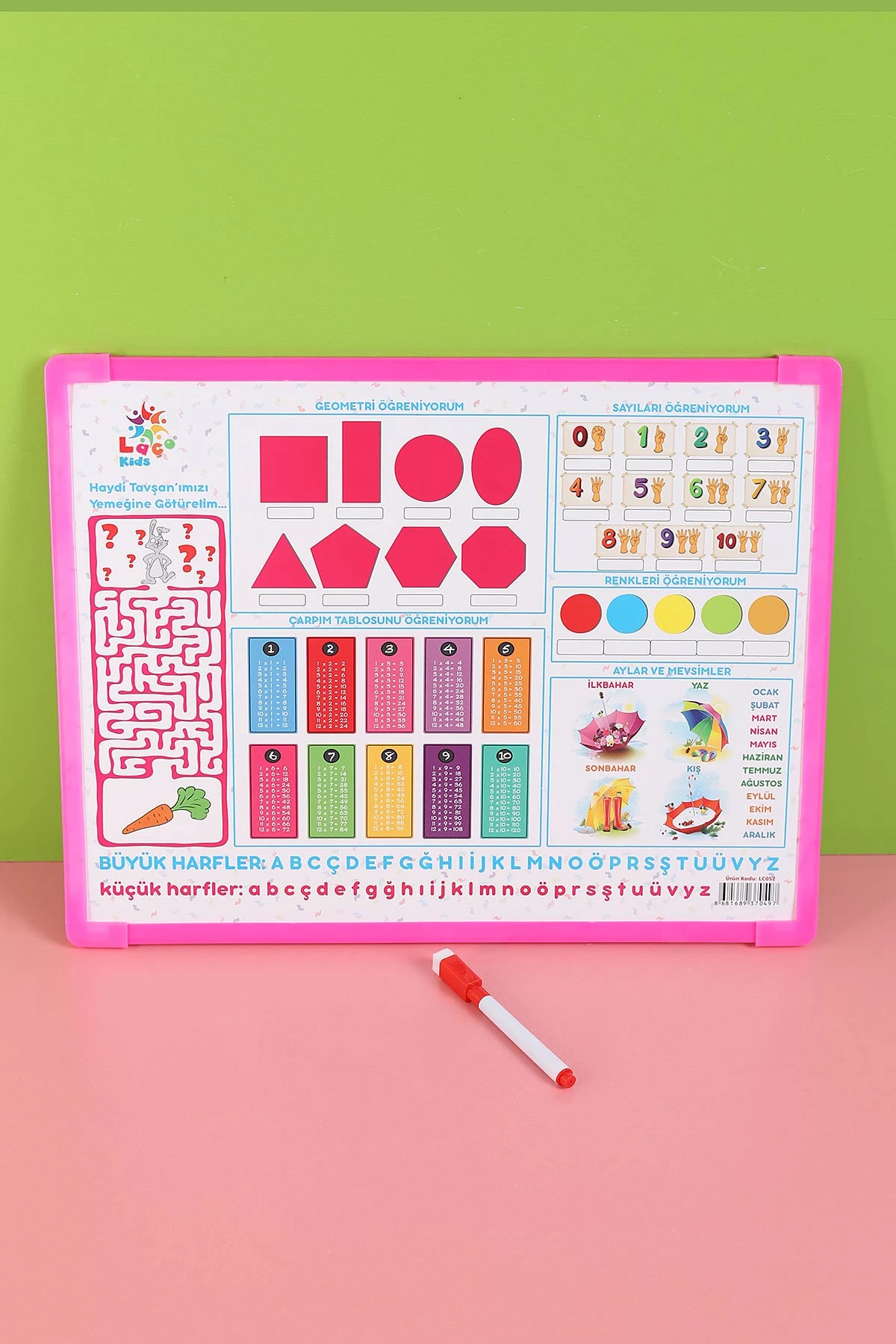 40x30 cm Pembe Princess Yazı Tahtası 283174