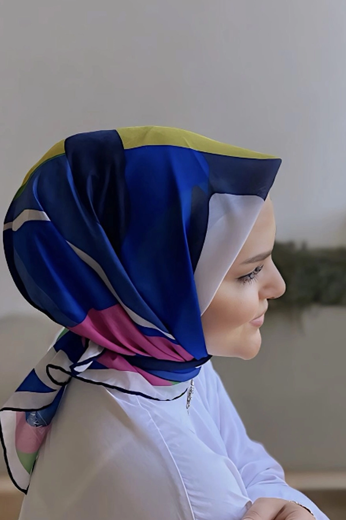 90x90 Baskılı El Dikimi Soft Eşarp 278547