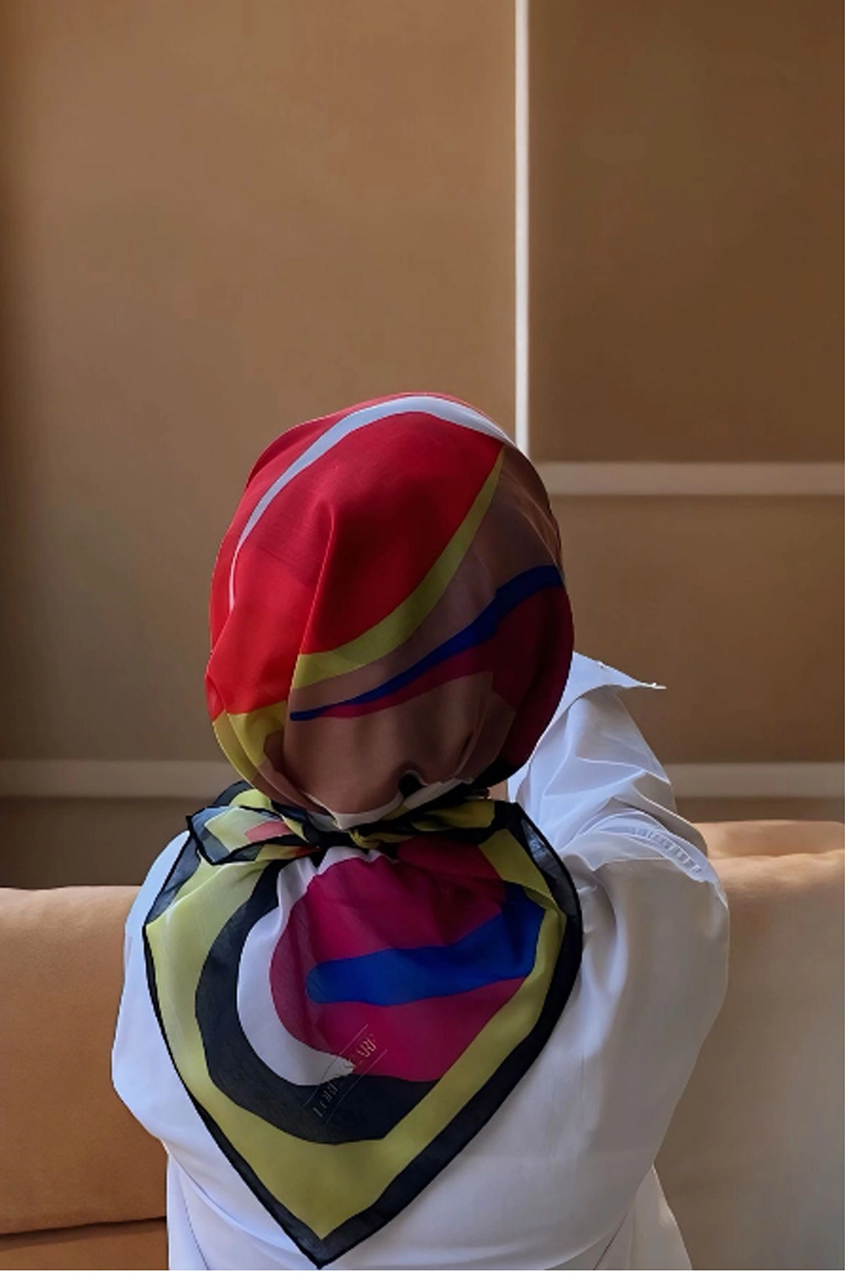 90x90 Baskılı El Dikimi Soft Eşarp 278549