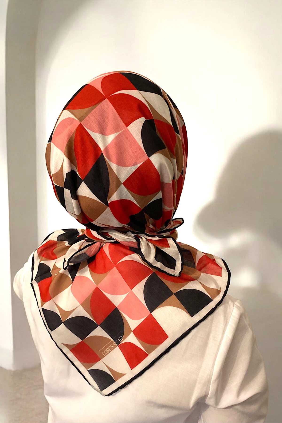 90x90 Baskılı El Dikimi Soft Eşarp 300838