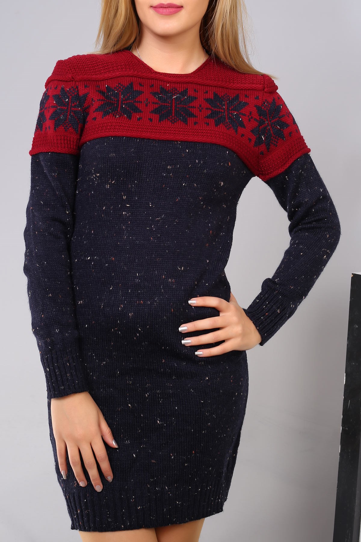 Desenli Tunik Kazak 3556B