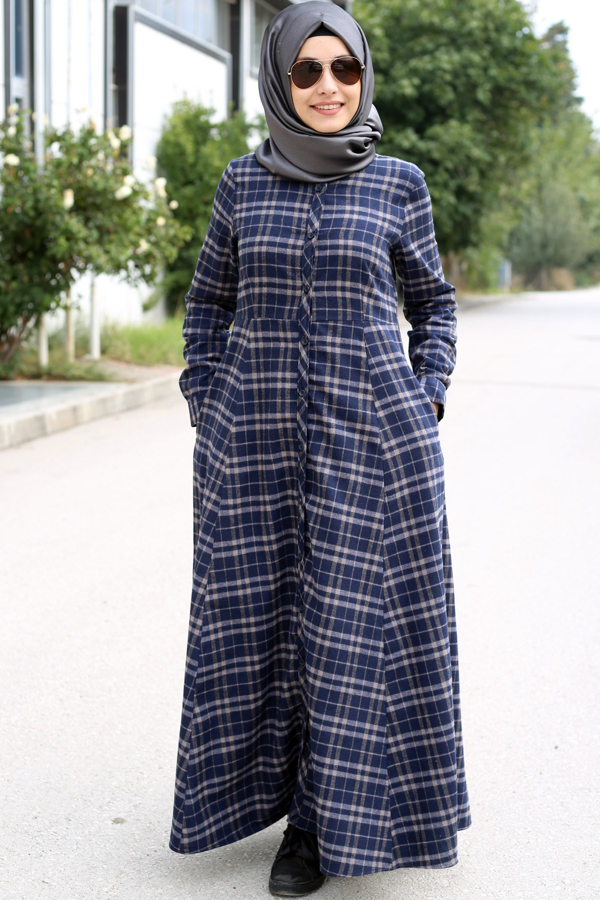 Kışlık Kaşmir Bayan Elbise 4492B