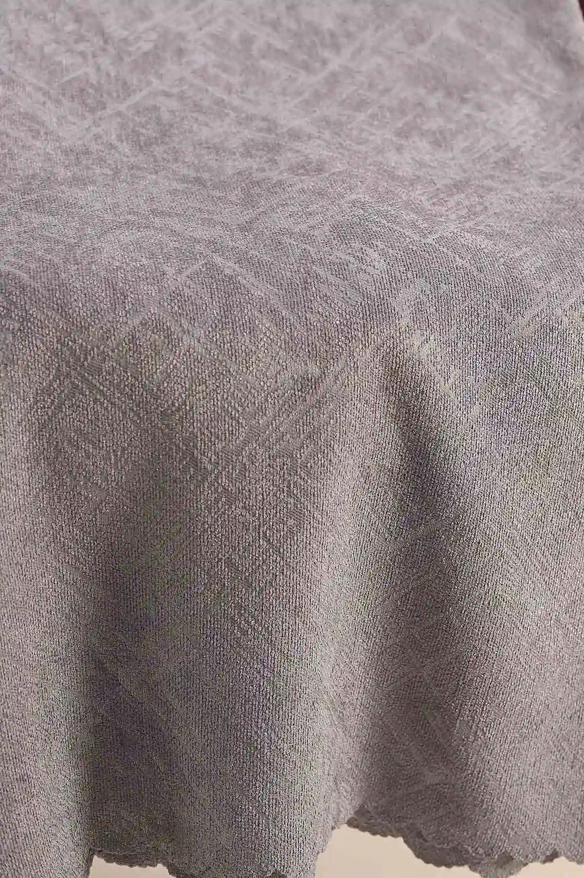 Açık Gri 180x220 Cm Şönil Fantazi Prizma Çekyat Örtüsü 397185