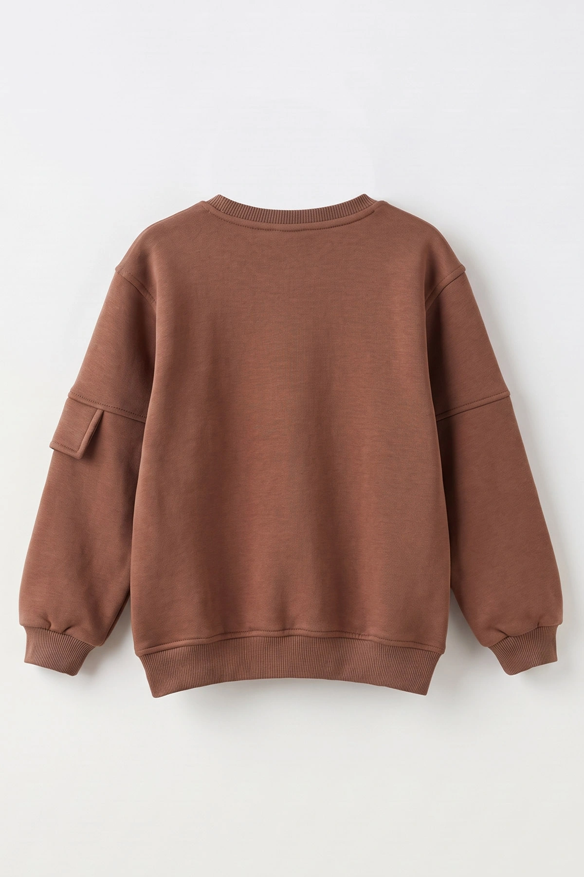 Açık Kahve (2-12 Yaş) Confident Kabartma Baskılı 3 İp Şardonlu Erkek Çocuk Sweatshirt 486877