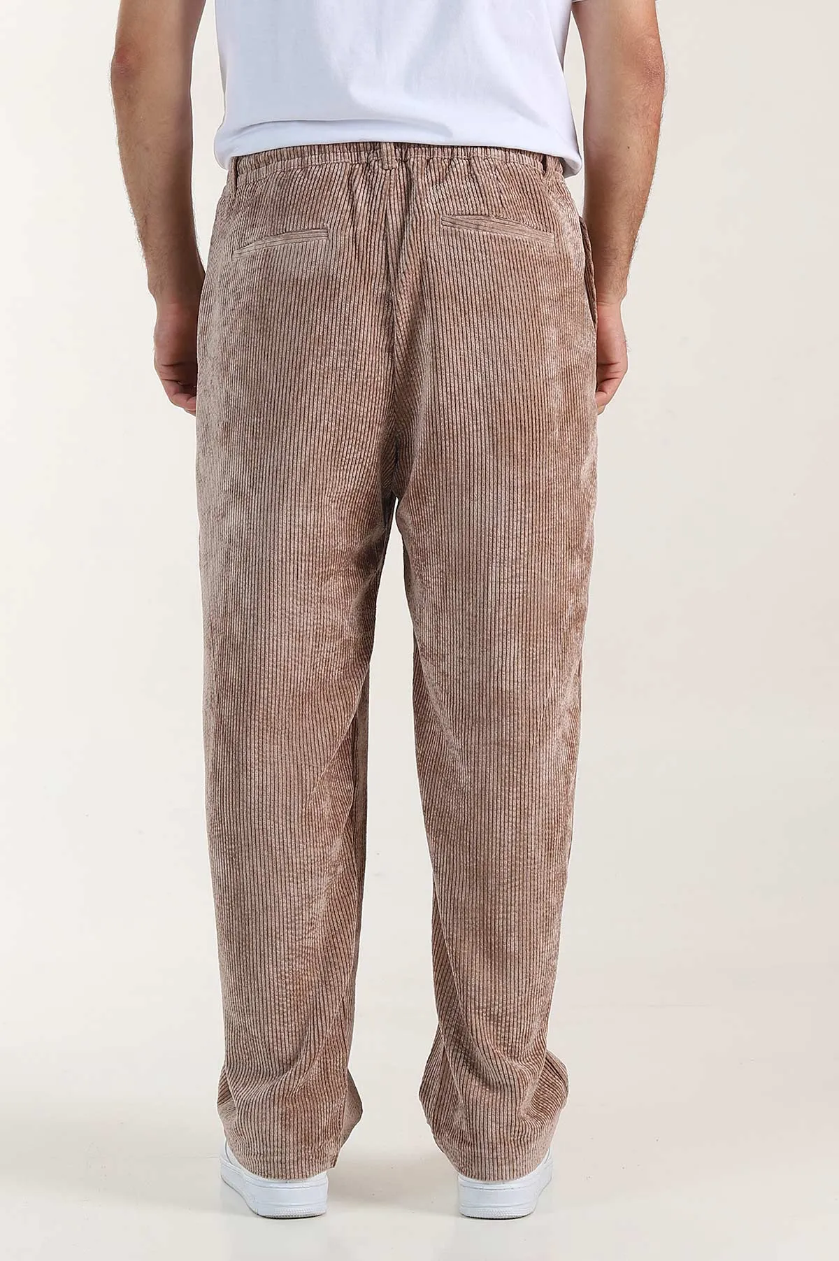 Açık Kahve Kadife Kumaş Baggy Erkek Pantolon 409150