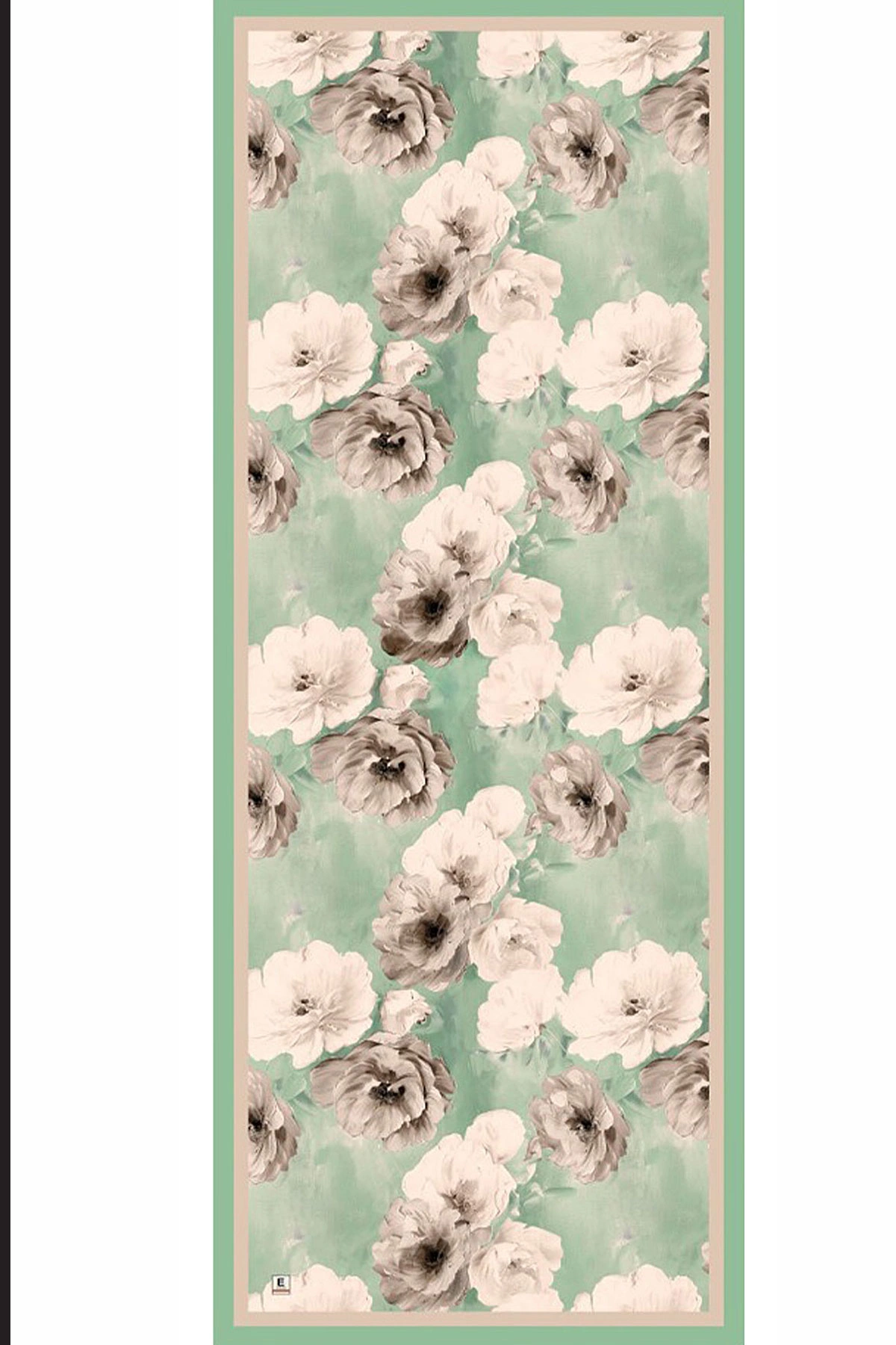 Açık Mint 70x180 Cm Dijital Baskılı Çiçek Desen Soft Şal 482106