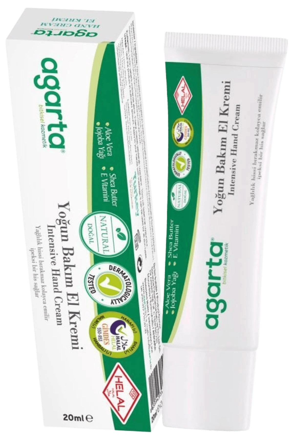 Agarta Doğal Nemlendirici Yoğun Bakım El Kremi -vitamin E Ve B5 - Jojoba Shea Butter - 20 Ml 443856