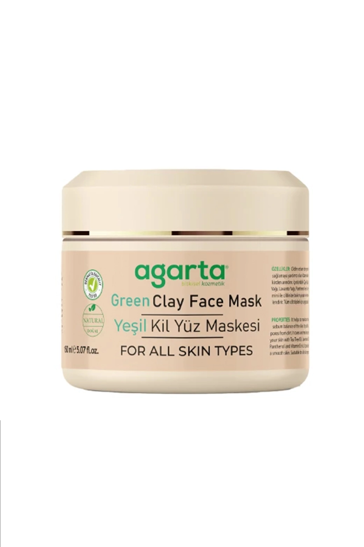 Agarta Doğal Yeşil Kil Yüz Maskesi  150 Ml 443986