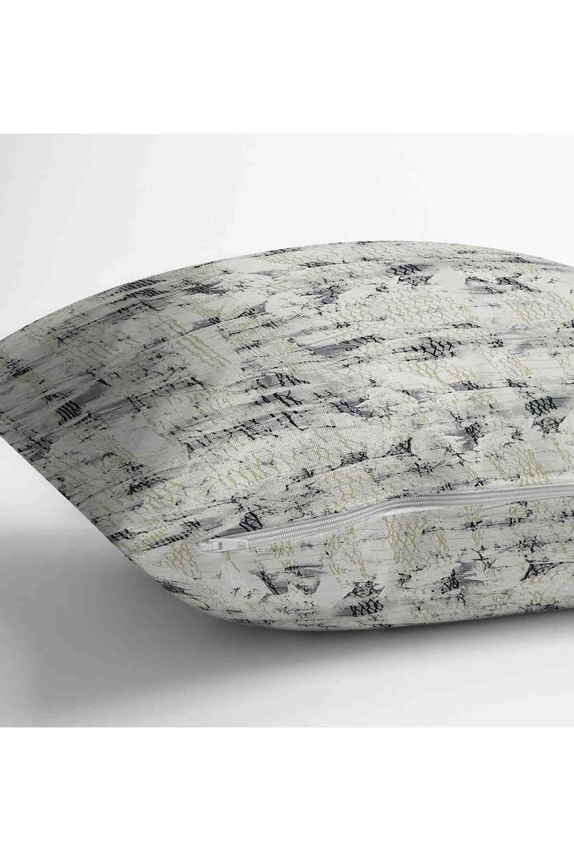 Taş 43x43 Dijital Baskılı Fermuarlı Modern Kırlent Kılıfı 252253