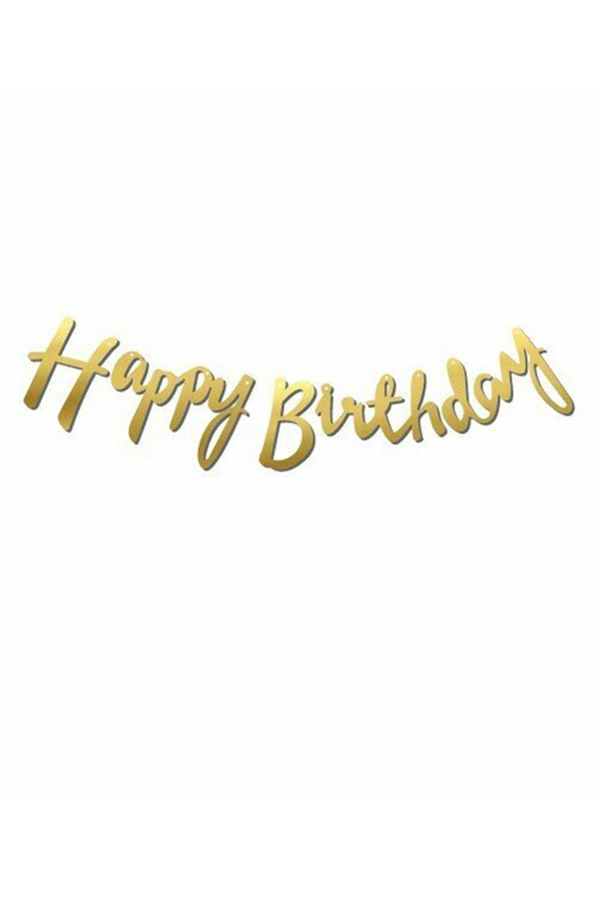 Altın Kaligrafi Banner Happy Birhtday Parti Yazısı 297063