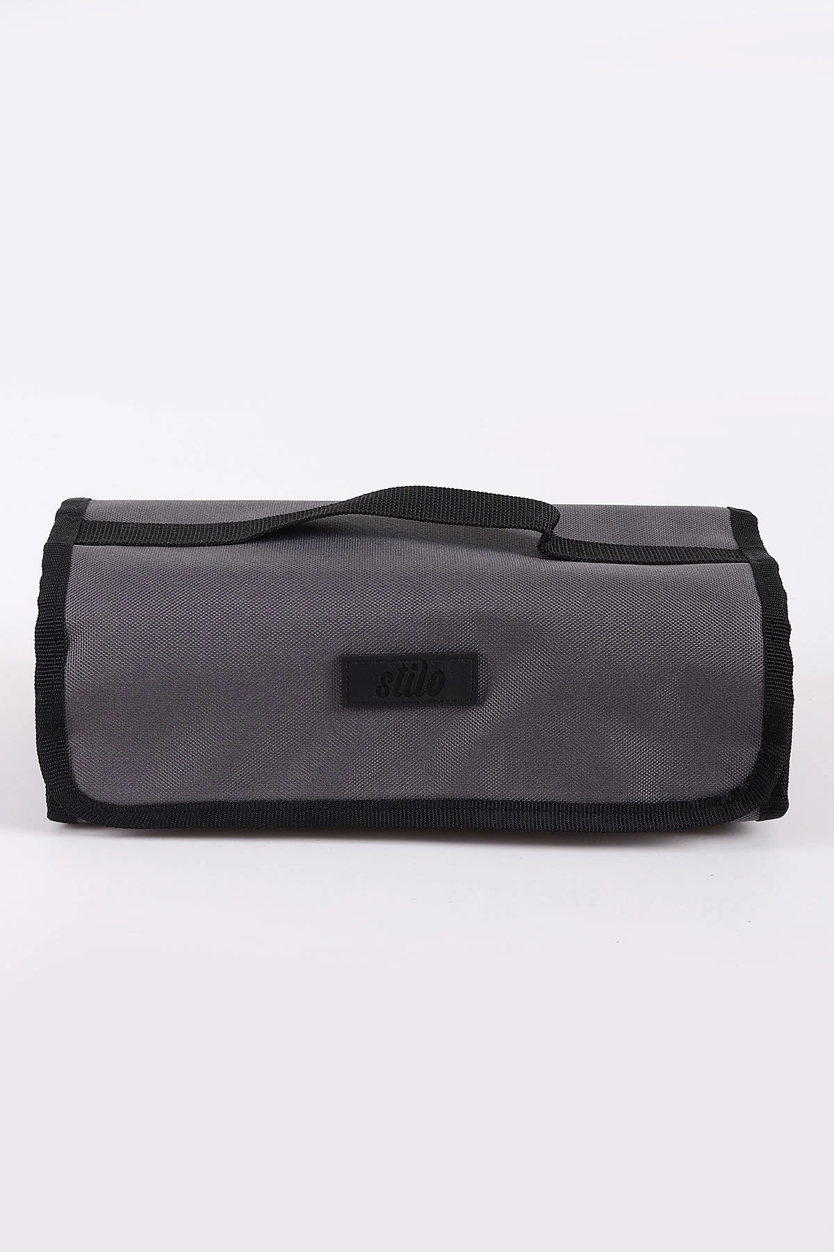 Antrasit 10x25 Cm Stilo Kumaş 4 Gözlü Çantalı Kalem Kutu 441688