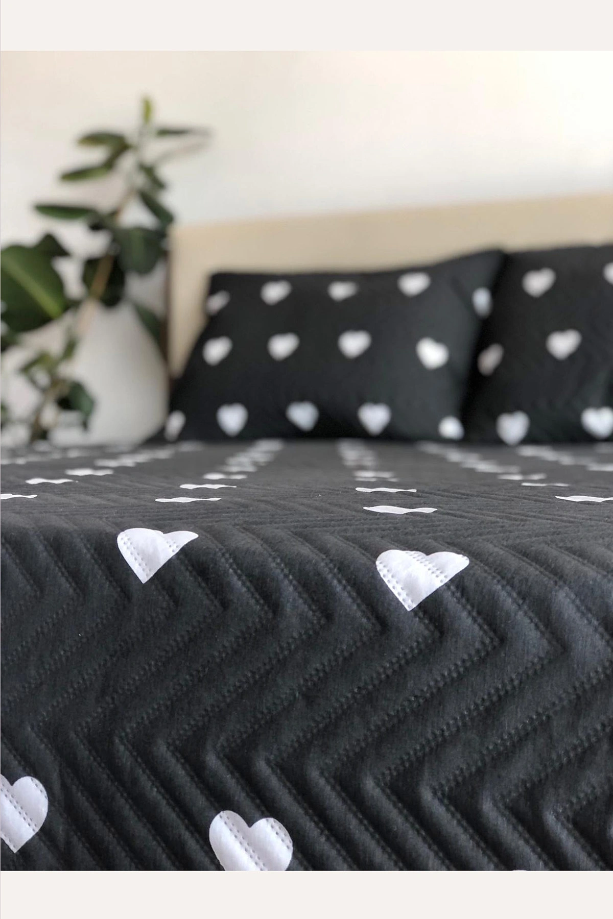 Antrasit 160x240 Cm Tek Kişilik Çok Amaçlı Pike Takımı 395549