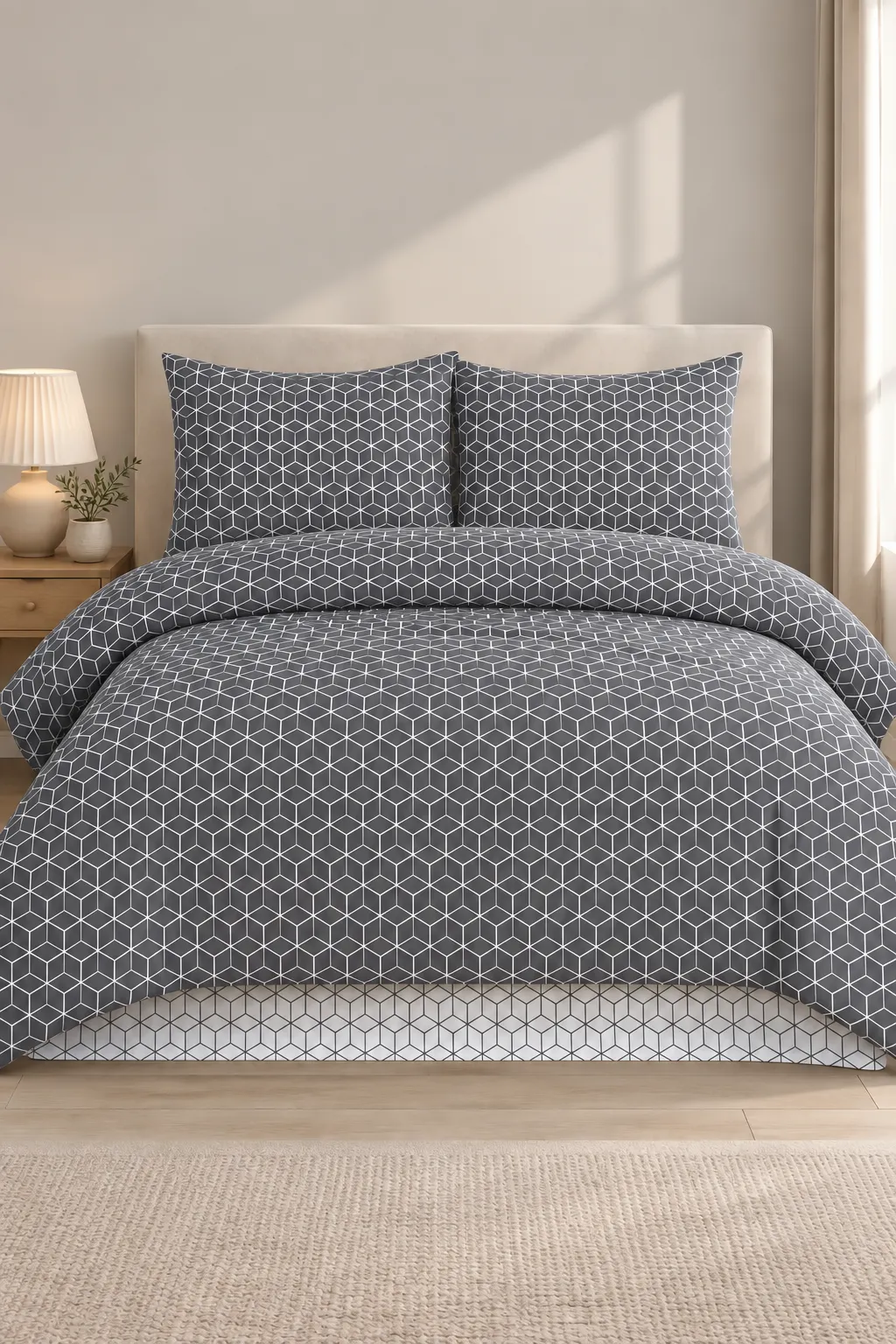Antrasit 200x220 Cm Bella Home Lastiksiz Battal Boy New Box Nevresim Takımı 487092