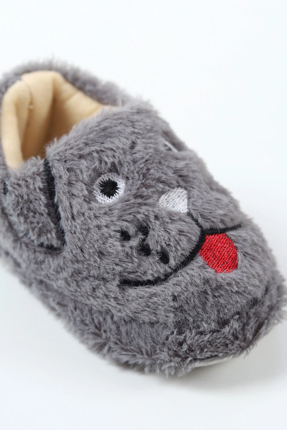 Antrasit ( 21 - 24 ) Peluş Figürlü Erkek Bebek Panduf 488297