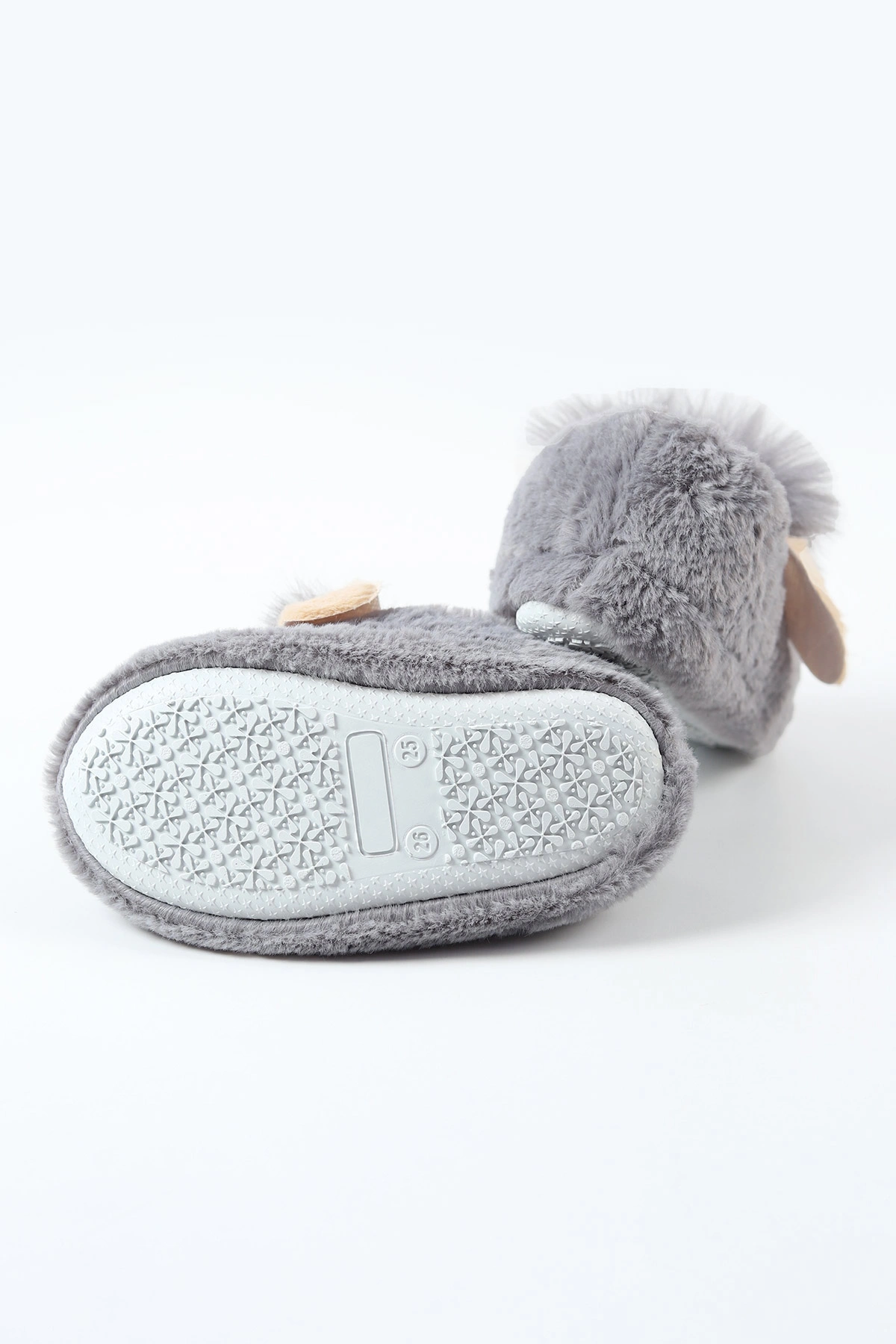 Antrasit ( 25 - 30 ) Peluş Figürlü Kız Çocuk Panduf 488274