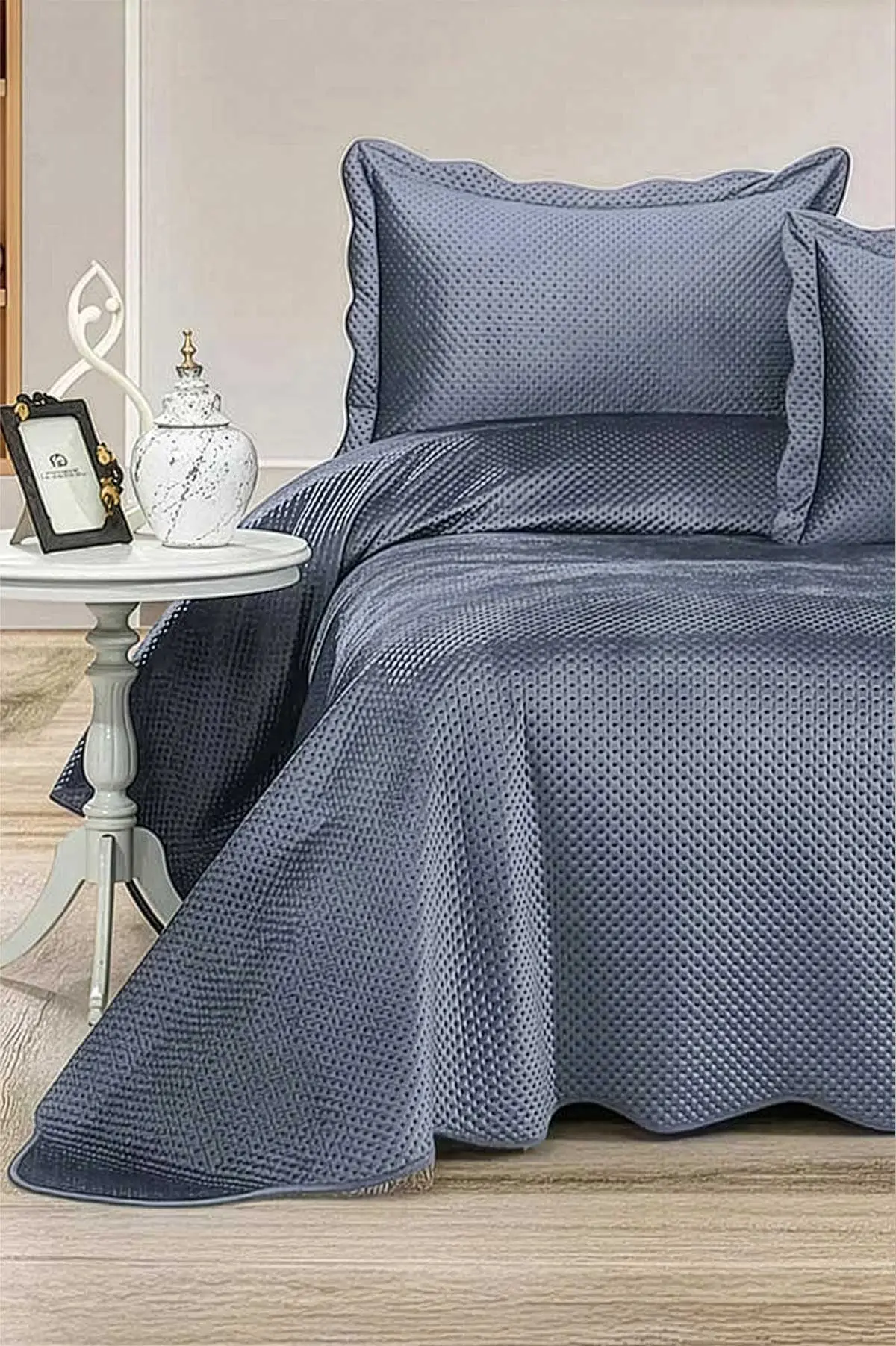 Antrasit 250x260 cm Bella Home Çift Kişilik Summer Dream Yatak Örtüsü 334708