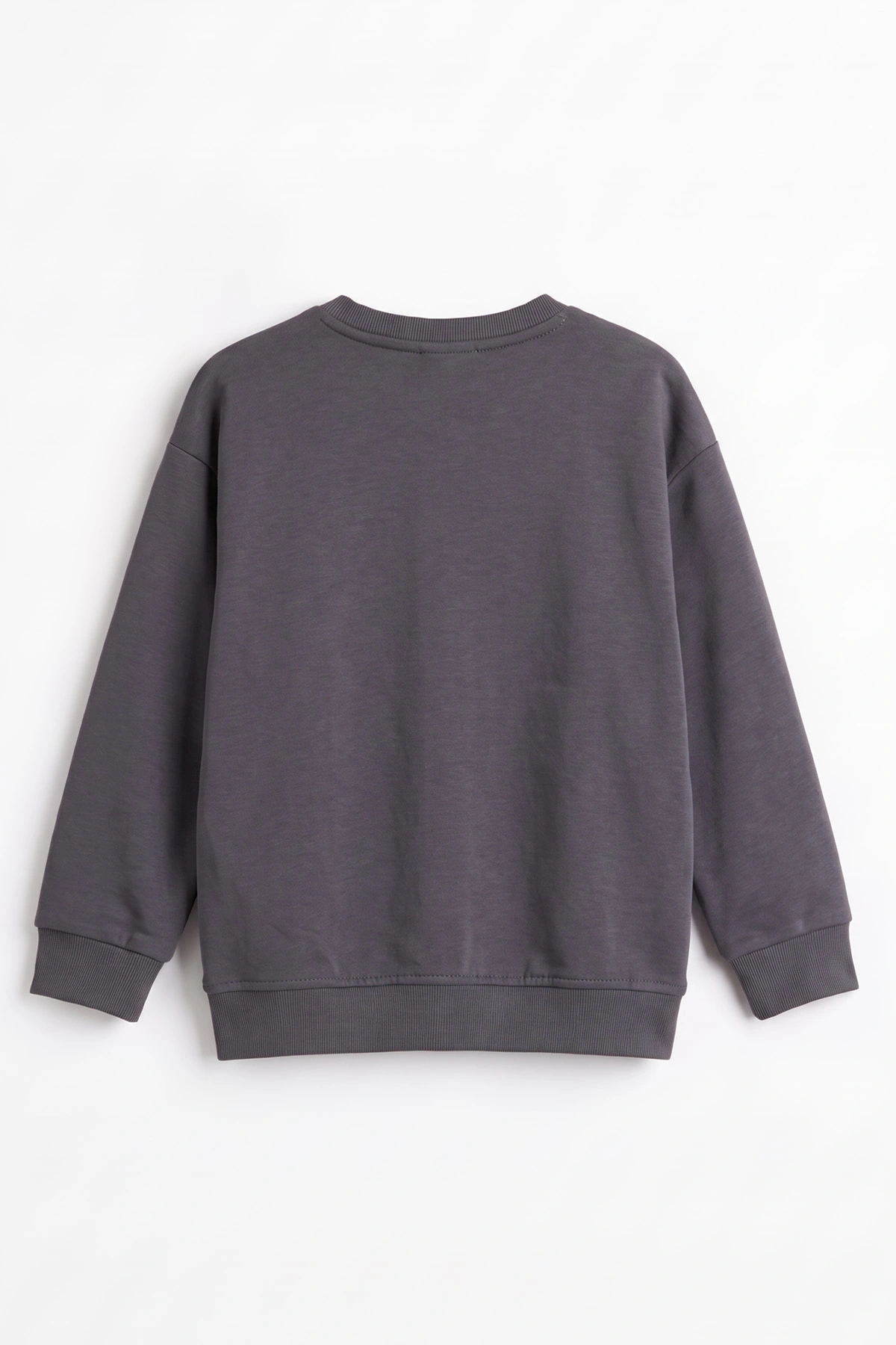 Antrasit (3-12 Yaş) Yazı Baskılı Erkek Çocuk Sweatshirt 478991