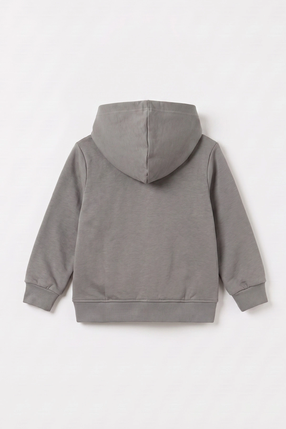 Antrasit (3-12 Yaş)Nakışlı ve Kapüşonlu 3 İp Şardonlu Erkek Çocuk Sweatshirt 478632