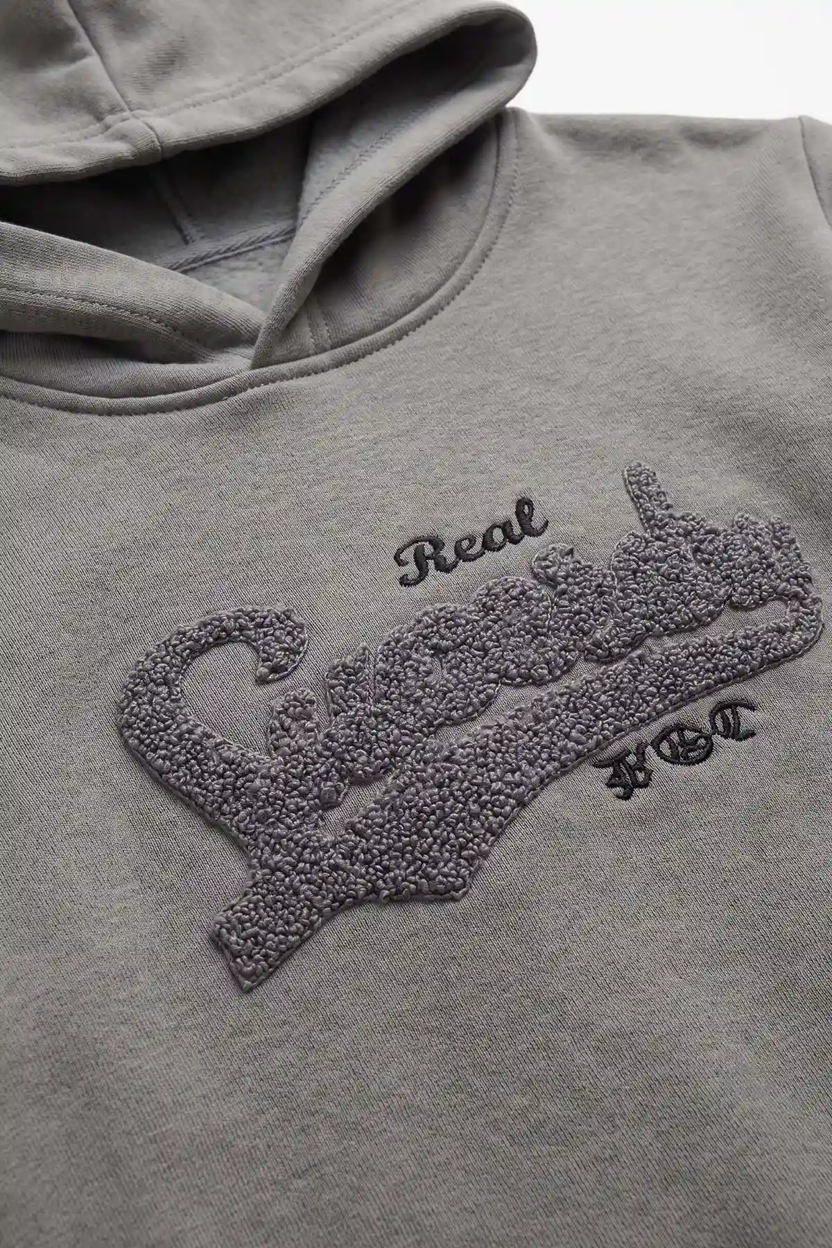 Antrasit (3-12 Yaş)Süzene  Superday Nakışlı  ve Kapüşonlu 3 İp Şardonlu Erkek Çocuk Sweatshirt 478637