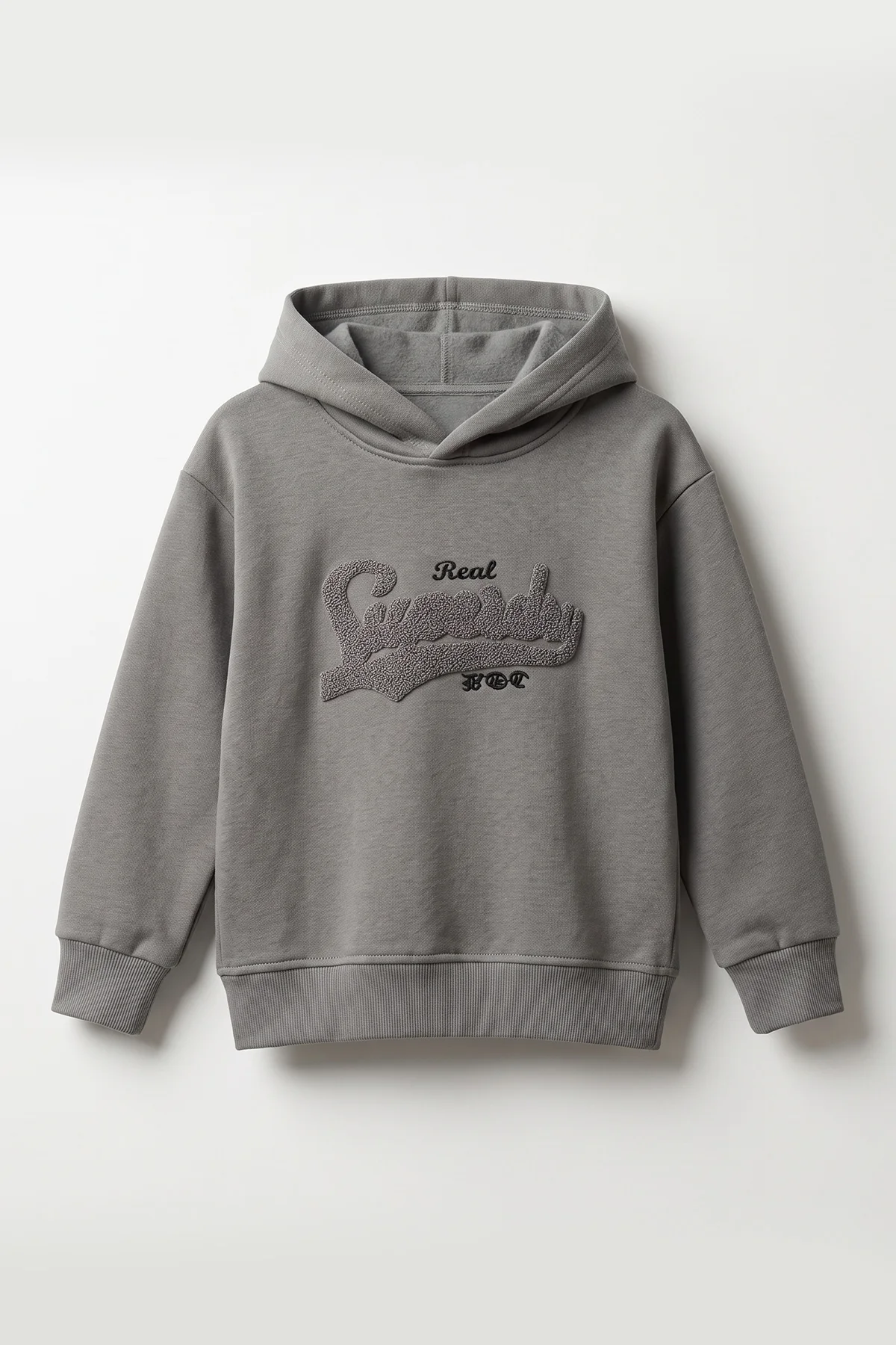 Antrasit (3-12 Yaş)Süzene  Superday Nakışlı  ve Kapüşonlu 3 İp Şardonlu Erkek Çocuk Sweatshirt 478637