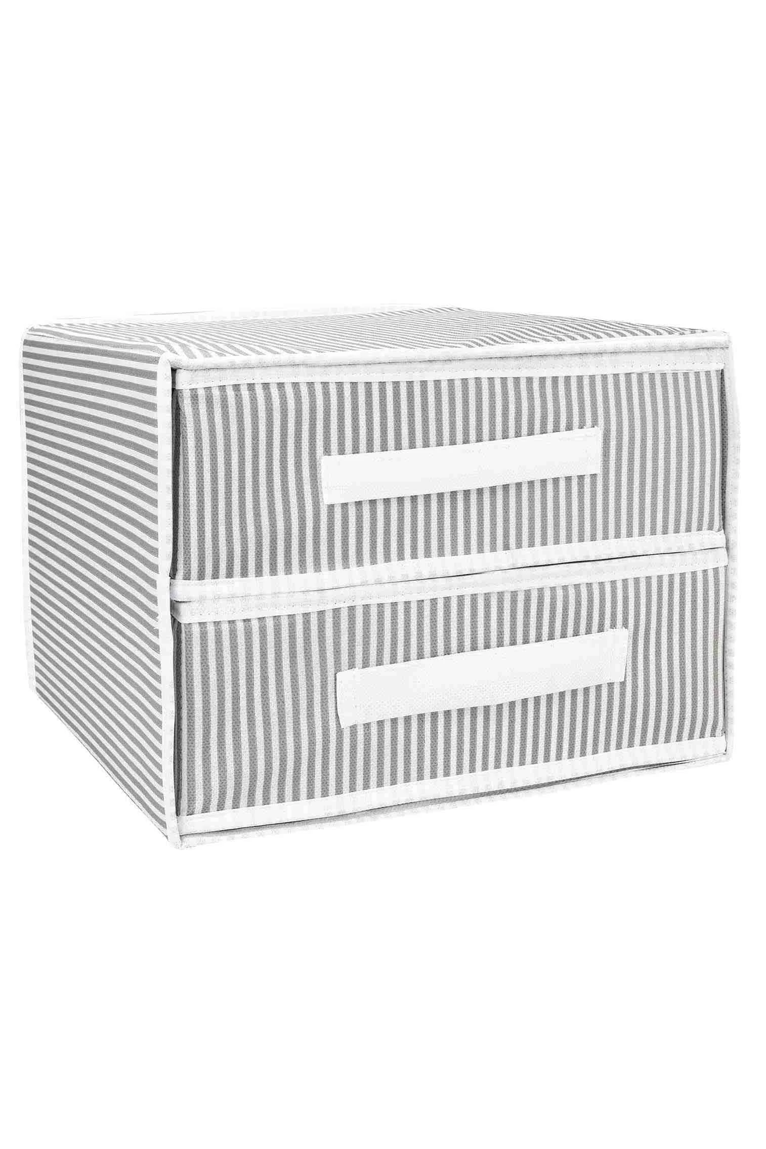 Antrasit 30x31x22 / 2 Bölmeli Bez Çekmece Organizer Düzenleyici 250437