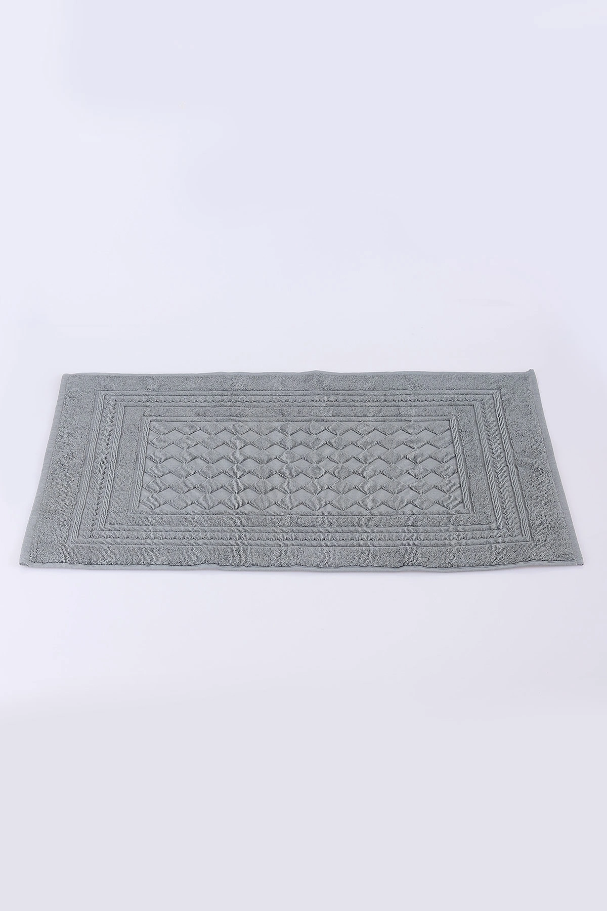 Antrasit 50x70 Cm Piramit Desenli Jakarlı Ayak Havlusu 448887