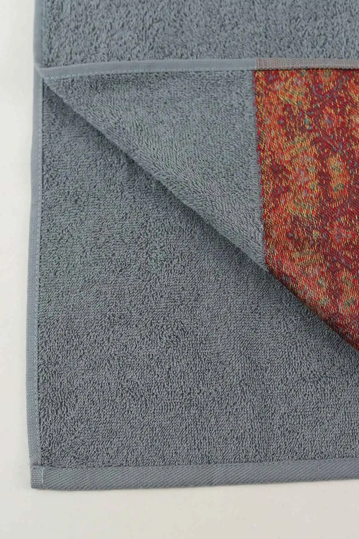 Antrasit 50x90 Cm Nakışlı Desenli Kilim Havlu 460422