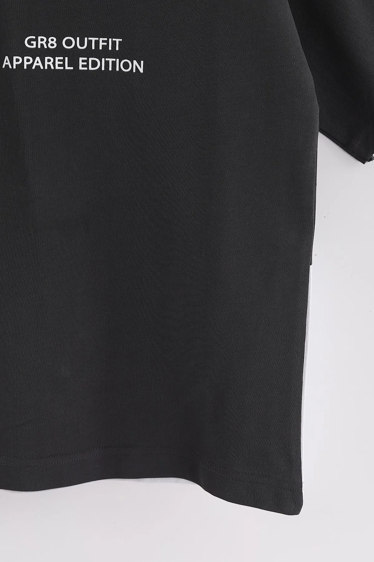 Antrasit (6-14 Yaş) Outfith Baskılı 2 İp Erkek Çocuk Tişört 469269