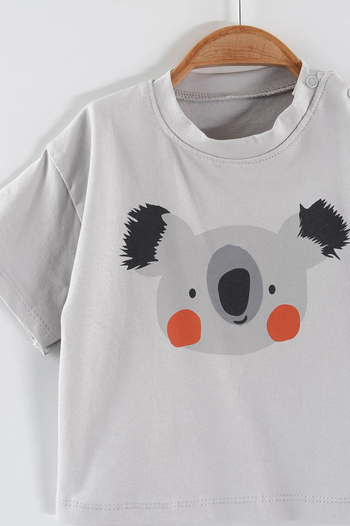 Antrasit (6-24 Ay) Koala Baskılı Erkek Bebek Yazlık Takım 467674