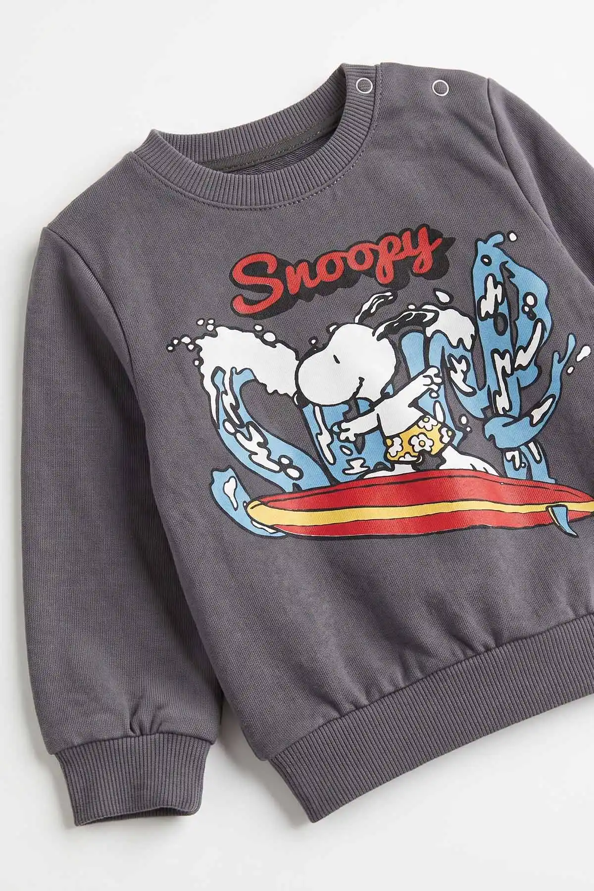 Antrasit (6-24 Ay) Snoopy Baskılı 2 İp Erkek Bebek Takım 480131