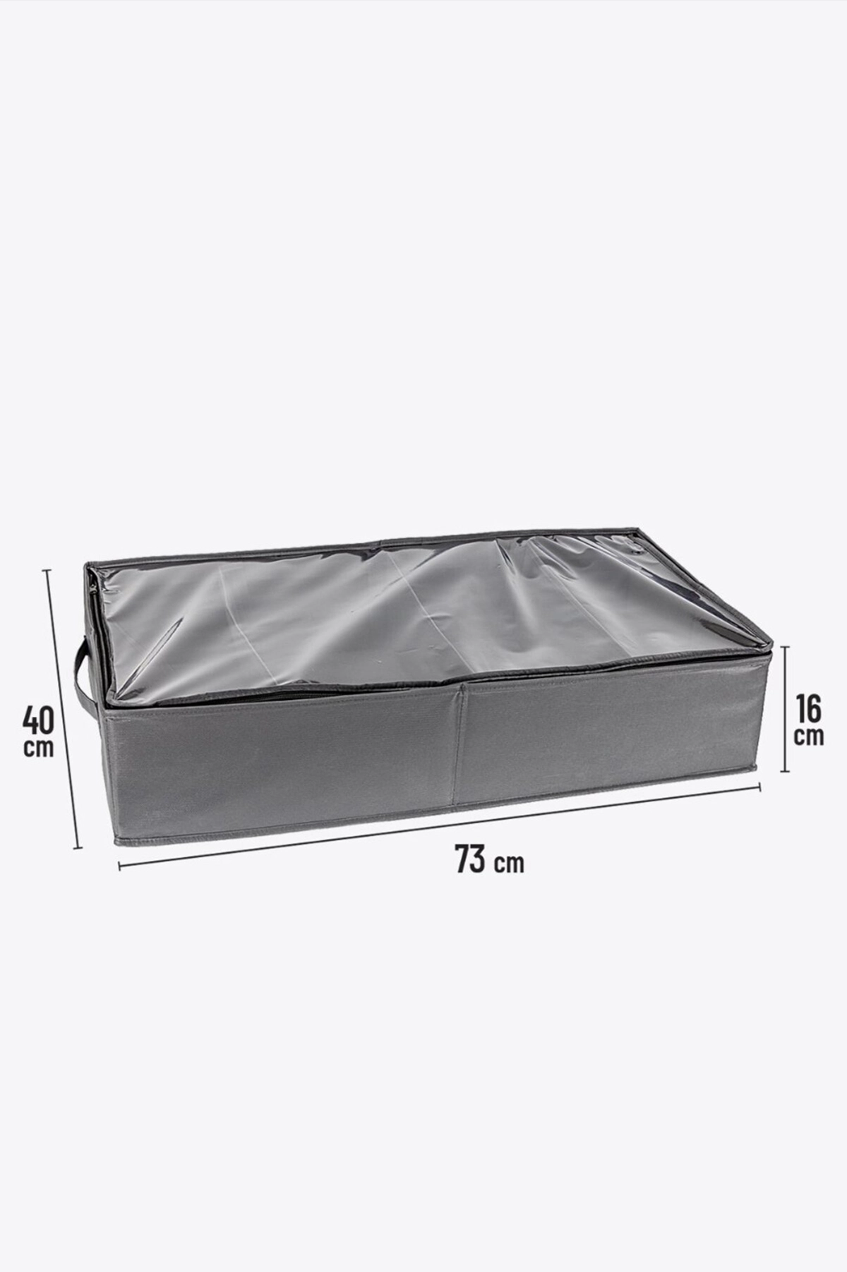 Antrasit 73x40x16 Cm Şeffaf Ayarlanabilir Bölmeli Baza Düzenleyici 480158