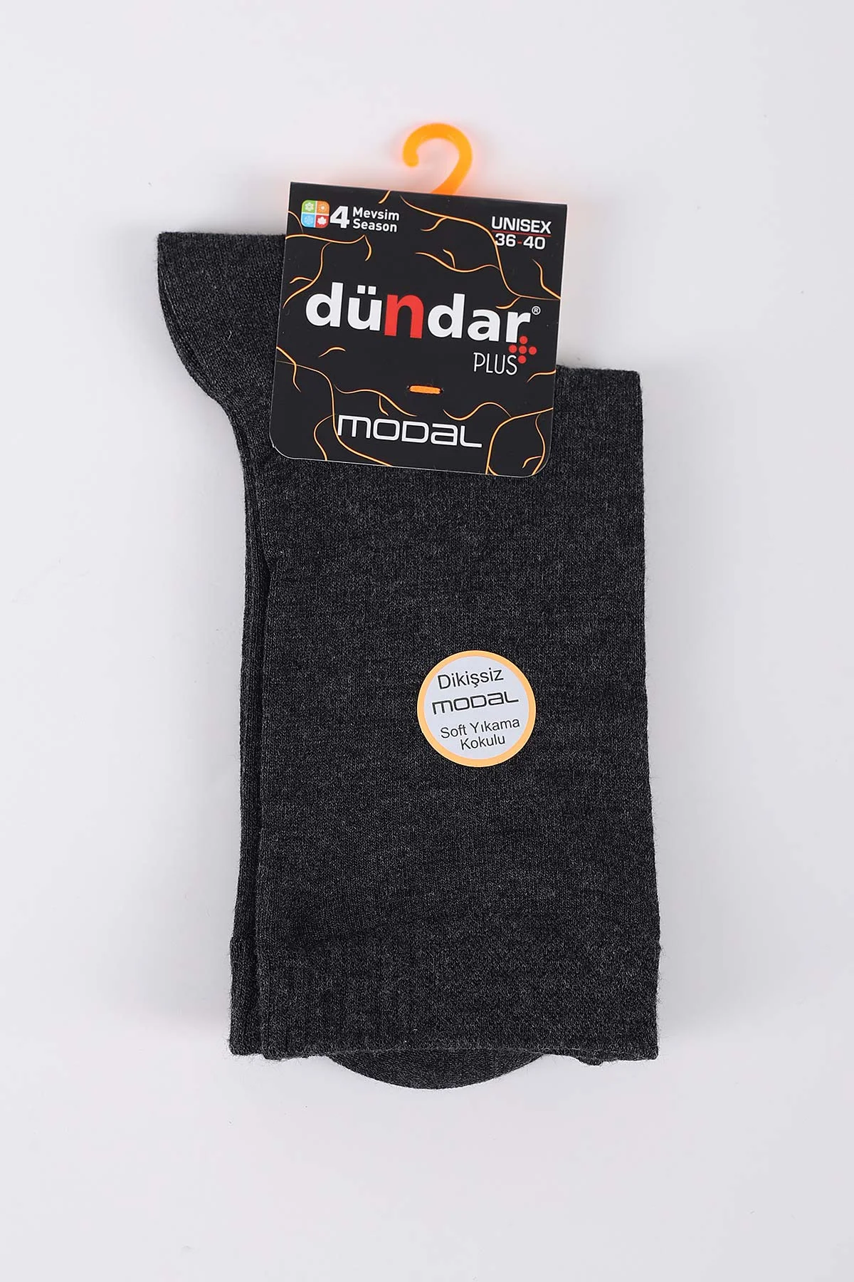 Antrasit Dört Mevsim Unisex Modal Çorap (36-40) 423046