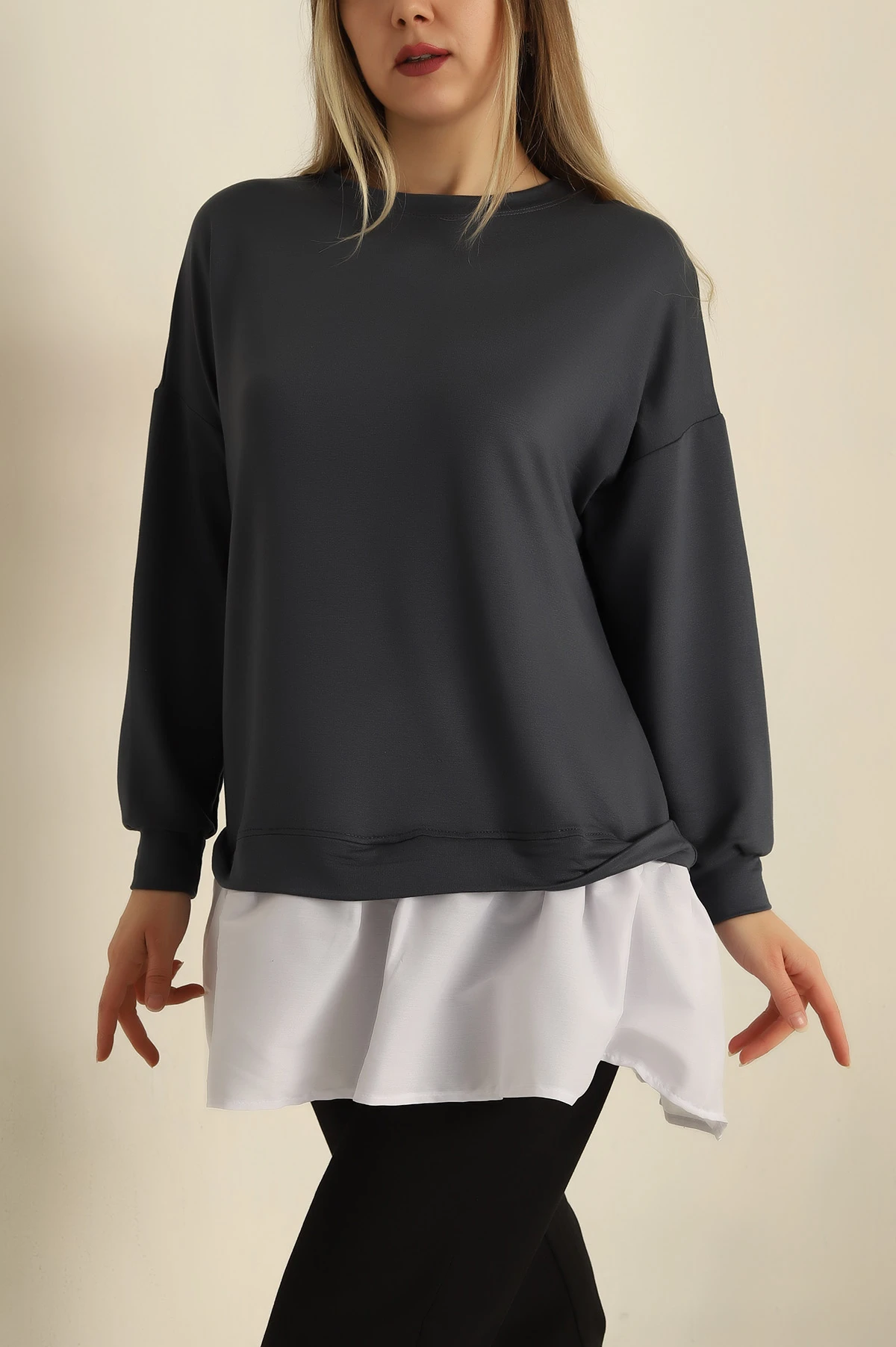 , Antrasit Garnilli Oysho Kumaş Tunik 261721