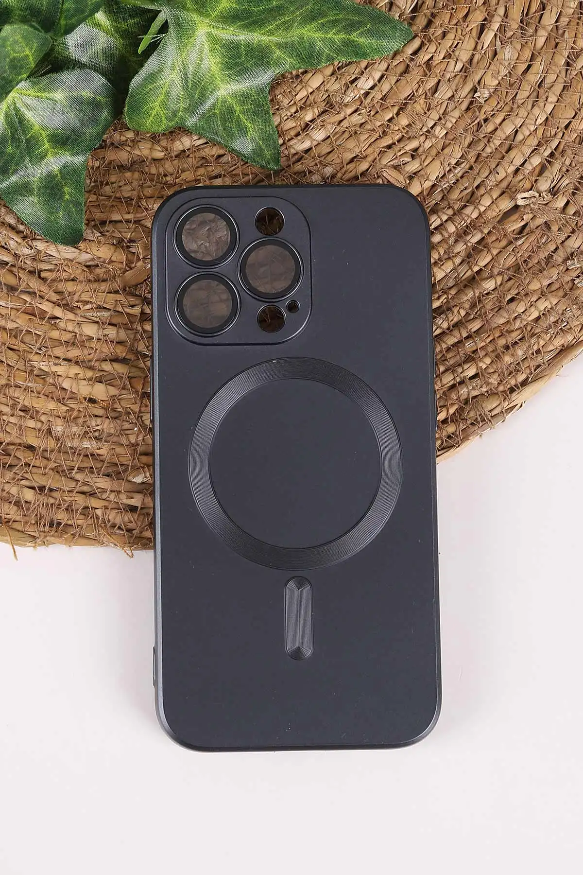 Antrasit İphone 13 Pro Uyumlu Magsafe Özellikli Tpu Silikon Telefon Kılıfı 473234